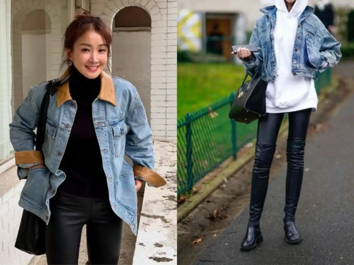 Legging phối cùng Boot Dr. Martens và áo thun, khoác ngoài áo bomber