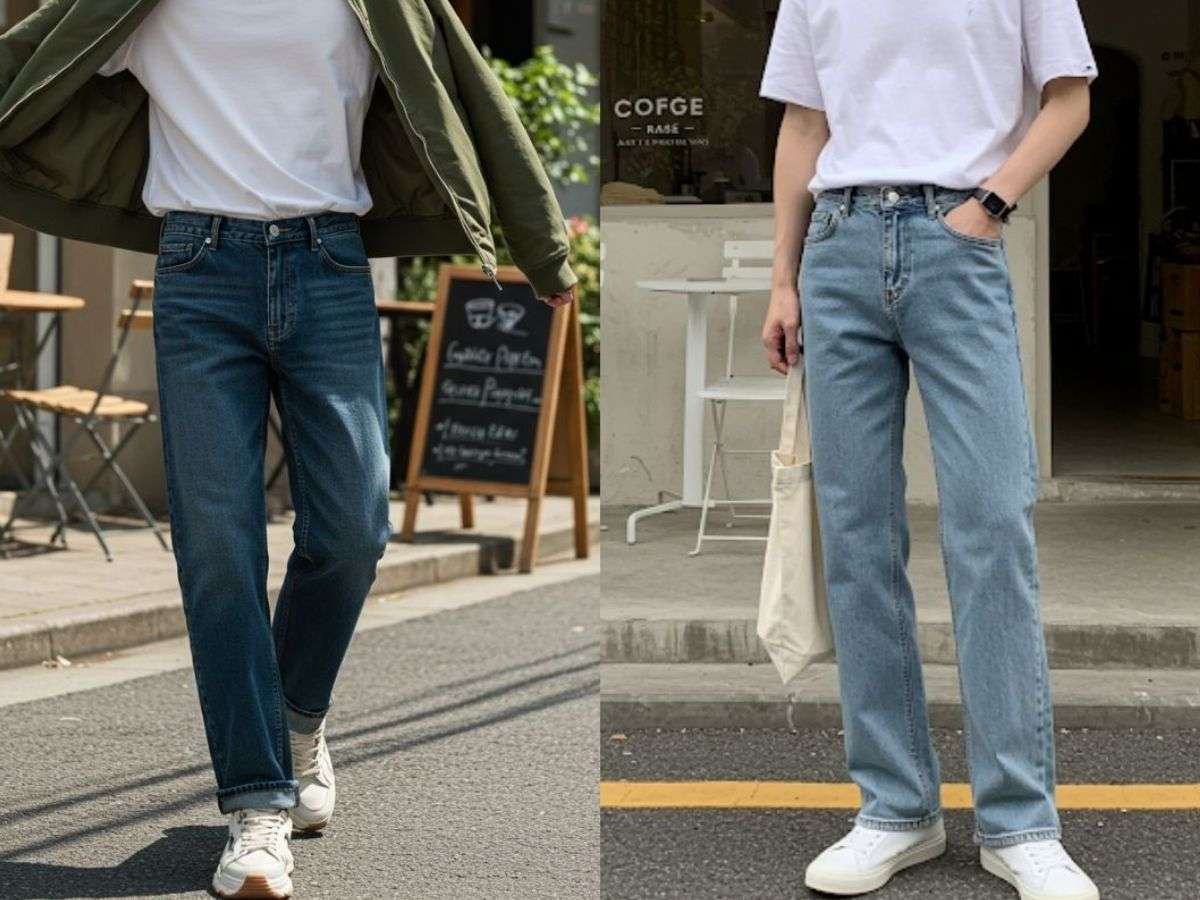 Sneaker là lựa chọn an toàn và phù hợp nhất khi phối với quần jean ống rộng