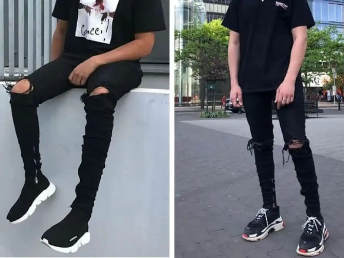 Phối Đồ Vời Giày Balenciaga Nam Cùng Quần Jeans