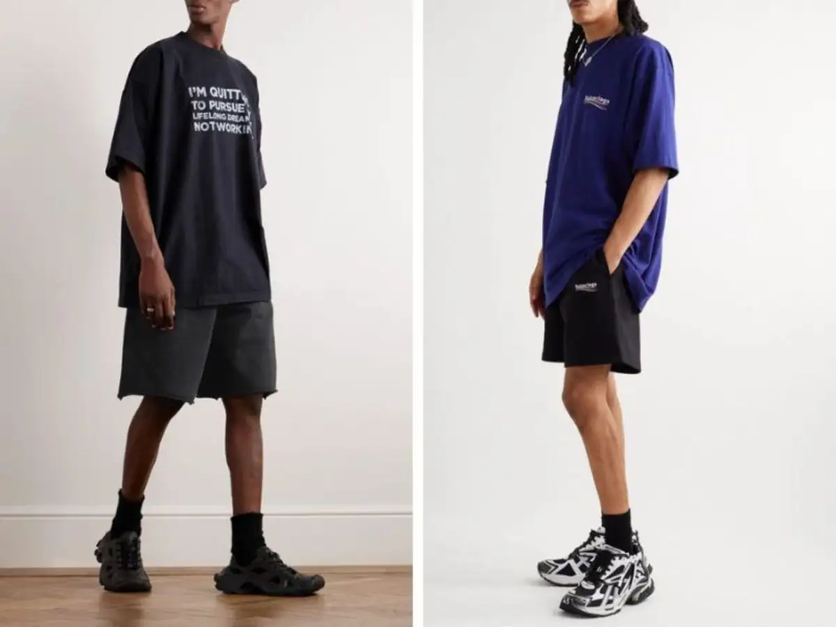 Phối Đồ Vời Giày Balenciaga Nam Cùng Quần Short