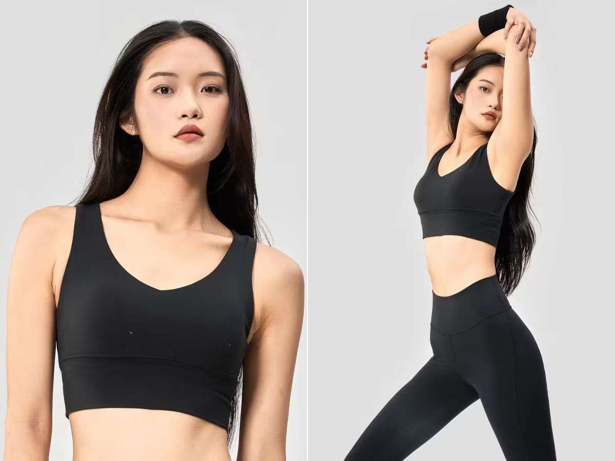 Áo Bra Yoga V-Neck Coolsoft nâng niu cơ thể trong từng chuyển động