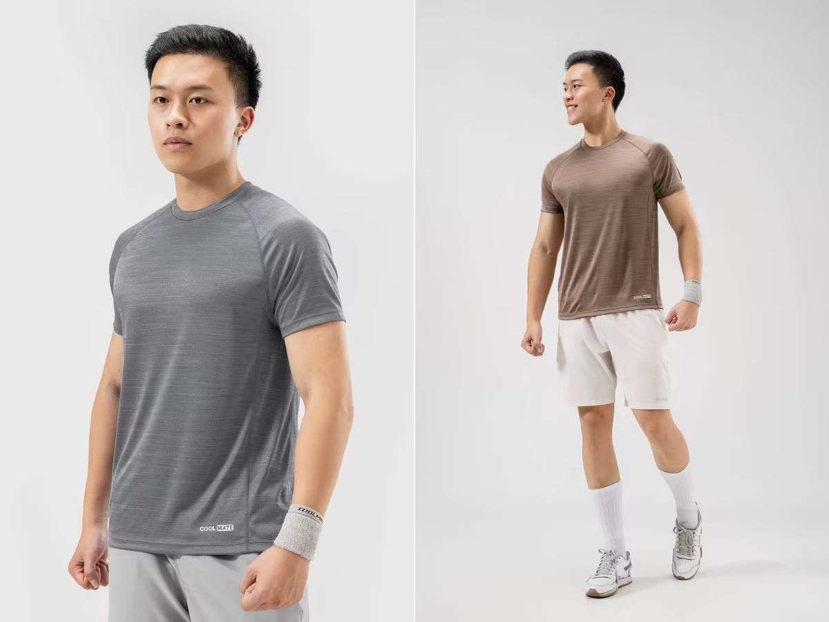 Áo thun thể thao Melange Essentials là lựa chọn hoàn hảo cho những buổi tập luyện
