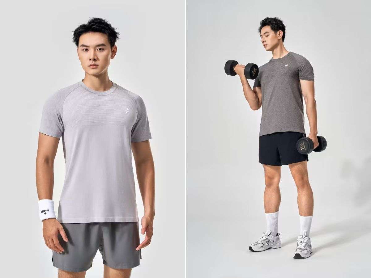 Áo Tshirt Training Seamless Body Mapping có chất liệu bền bỉ, co giãn