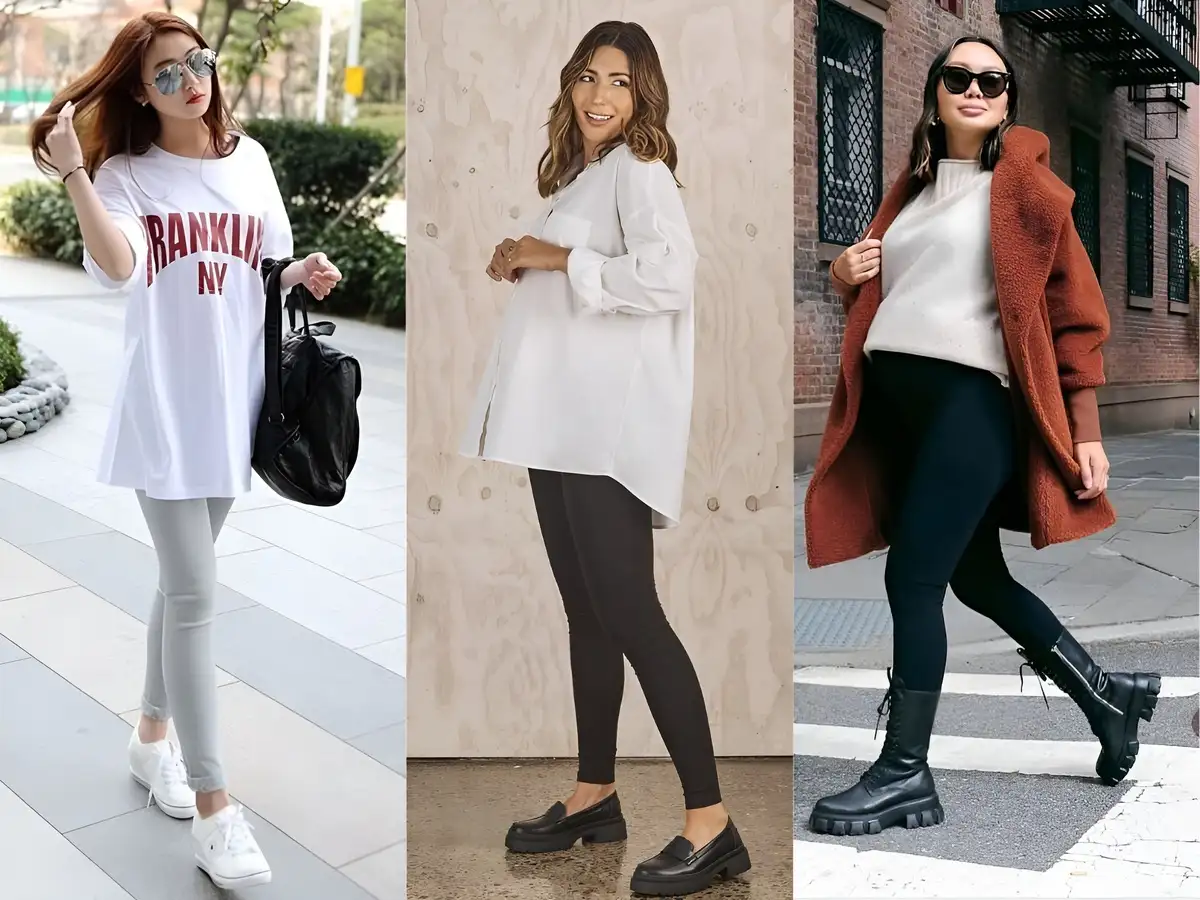 Legging bầu không chỉ thoải mái mà còn dễ phối đồ trong nhiều hoàn cảnh khác nhau