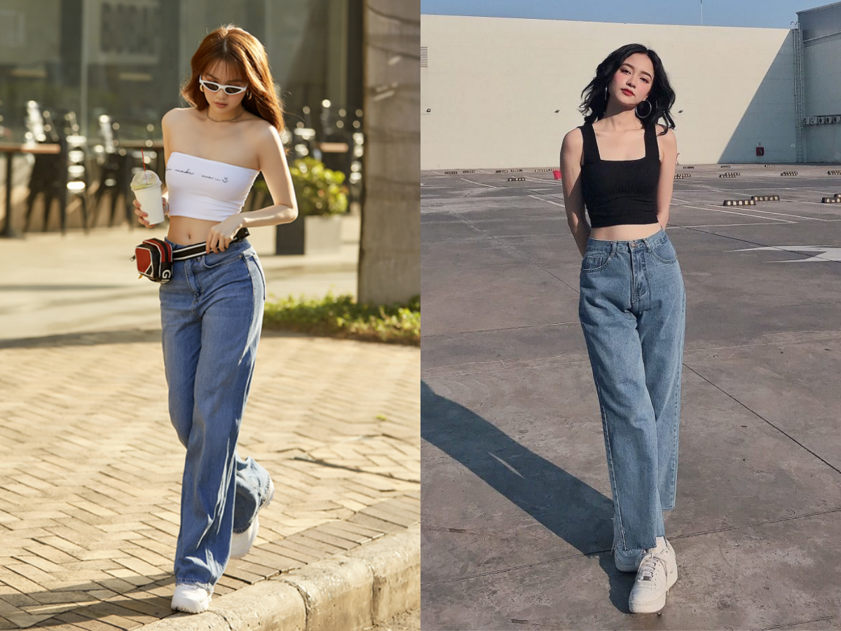 Áo Bra Năng Động Cùng Quần Jeans 