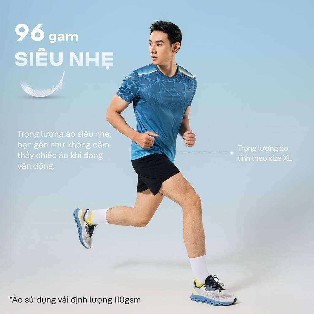 Áo chạy bộ siêu nhẹ chỉ 96 gram, giúp vận động dễ dàng