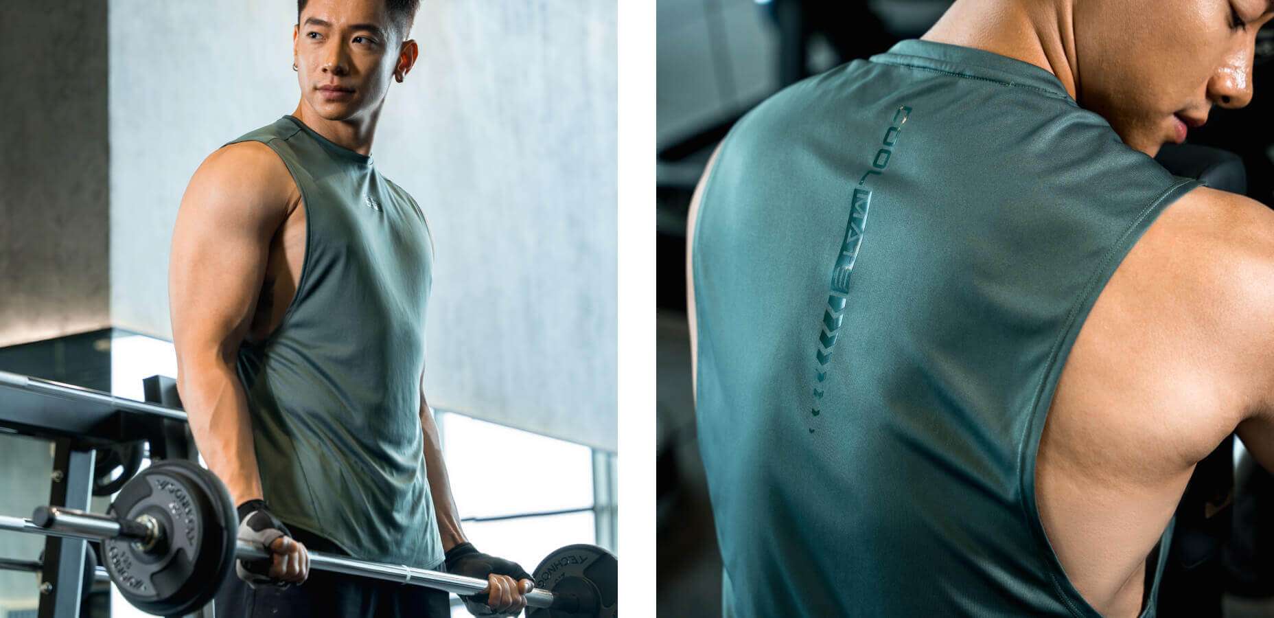 Áo Drop Arm Gym Powerfit tôn dáng người mặc khi tập luyện