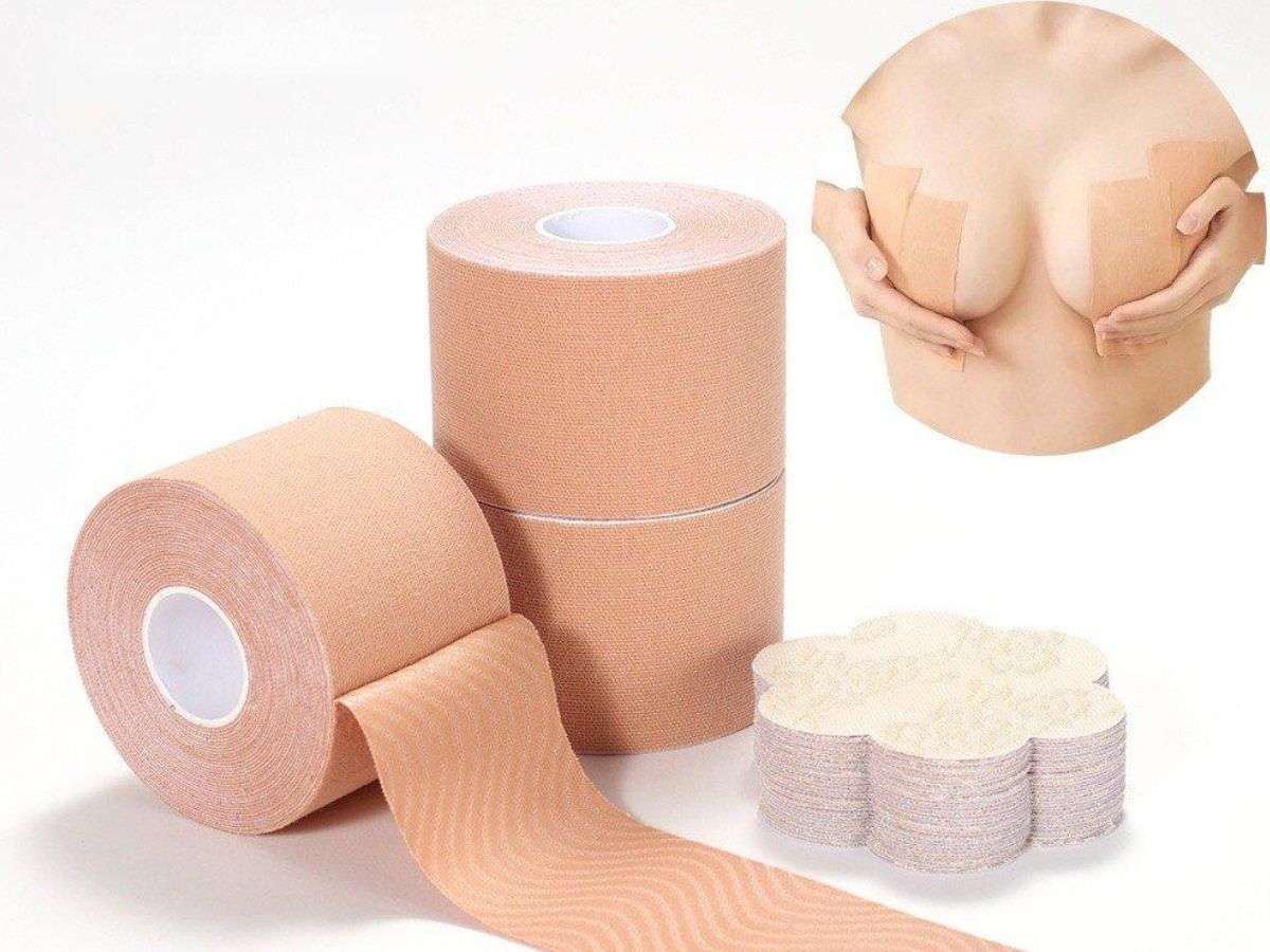 Băng dính ngực dùng để mặc áo hở lưng
