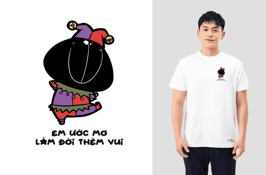 Áo in C&S Em ước mơ - Chú hề Mốc