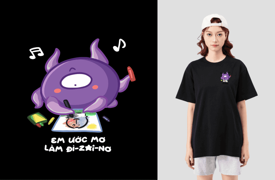 Áo in C&S Em ước mơ - Đì-zai-nờ