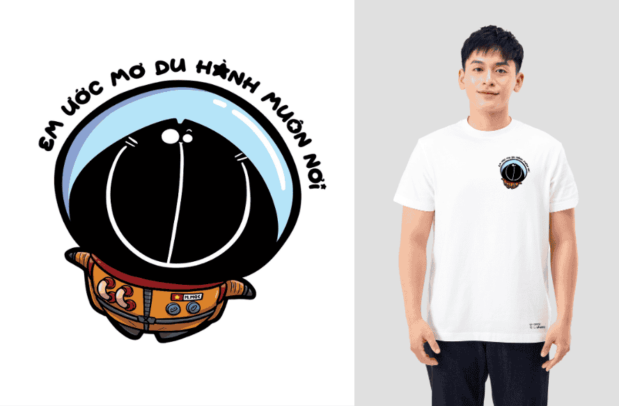 Áo in C&S Em ước mơ - Phi hành gia Mốc