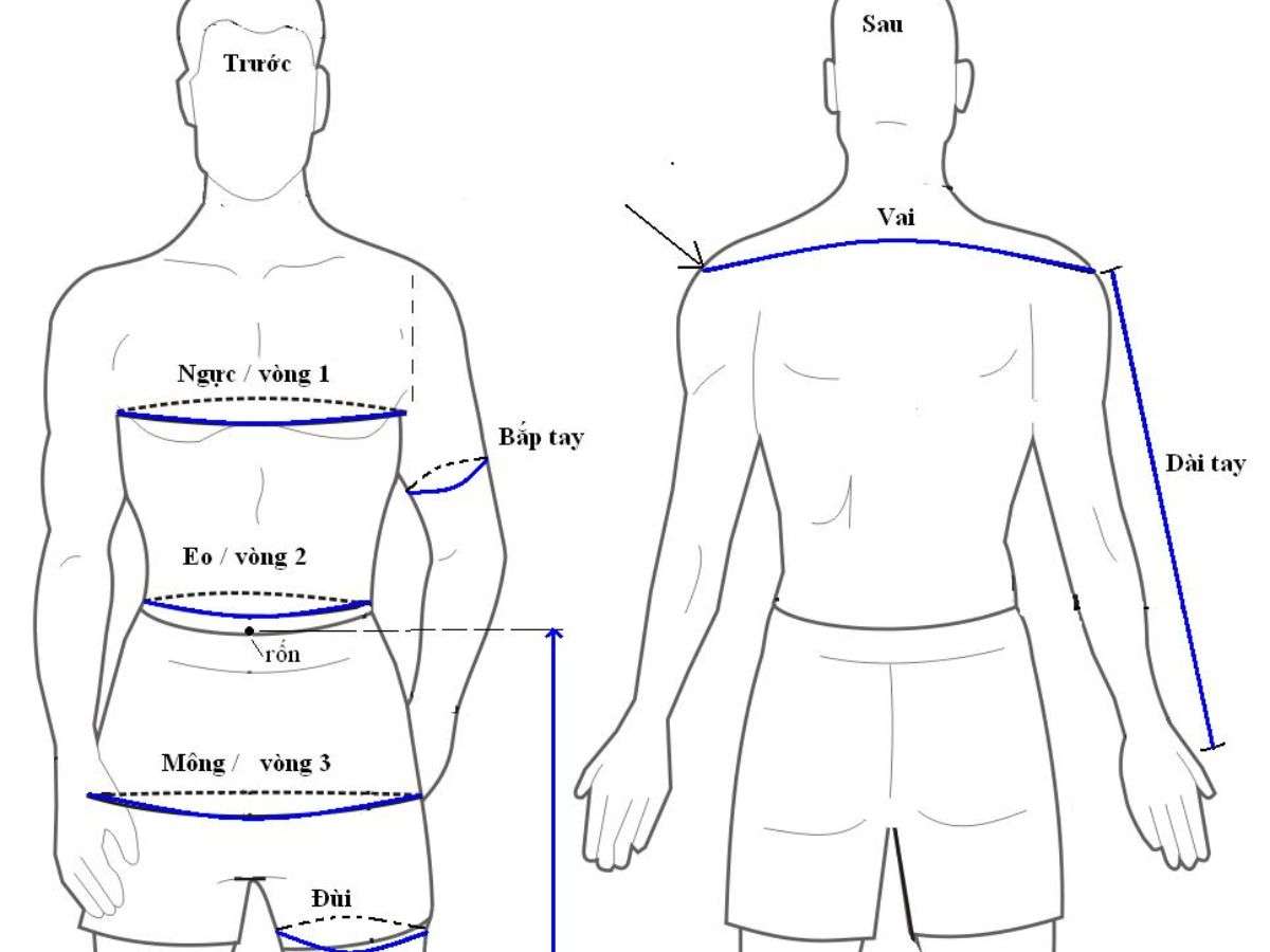 Đo đạc chính xác giúp bạn chọn size áo khoác kaki vừa vặn, phù hợp với vóc dáng
