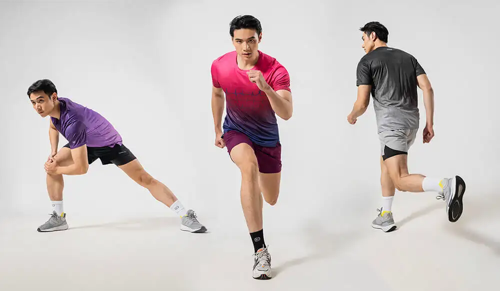 Mẫu áo thun chạy bộ Graphic Heartbeat với nhiều màu sắc và kiểu dáng năng động