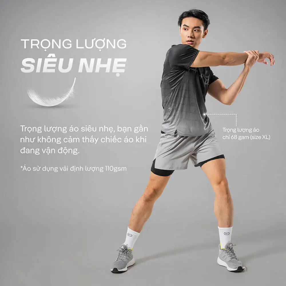 Áo thun Graphic Heartbeat siêu nhẹ chỉ 68 gram (size XL