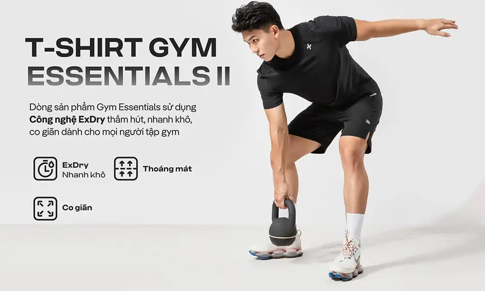 Áo Thun Gym Essentials II Thoáng Khí Tối Ưu, Co Giãn Bền Bỉ