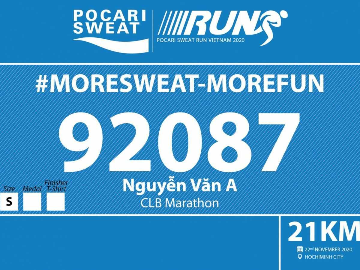 Thành phần của một BIB chạy bộ
