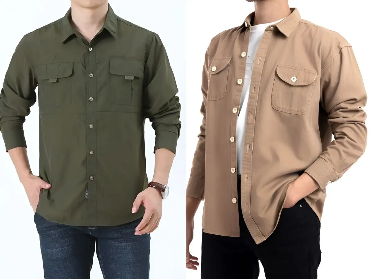 Mẫu áo sơ mi túi hộp đơn giản cho bất kỳ ai muốn thử phong cách quân đội