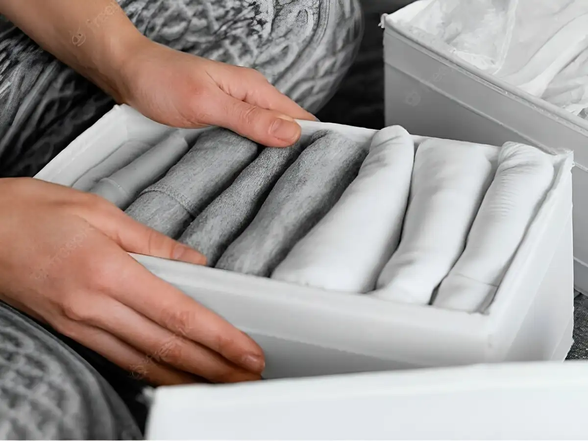 Cách tối ưu nhất để bảo quản đồ là xếp theo chiều dọc