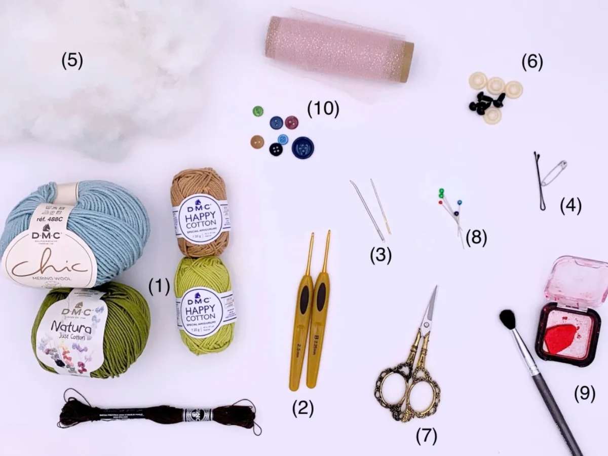 Chuẩn bị một số dụng cụ cần thiết trước khi móc áo bra len