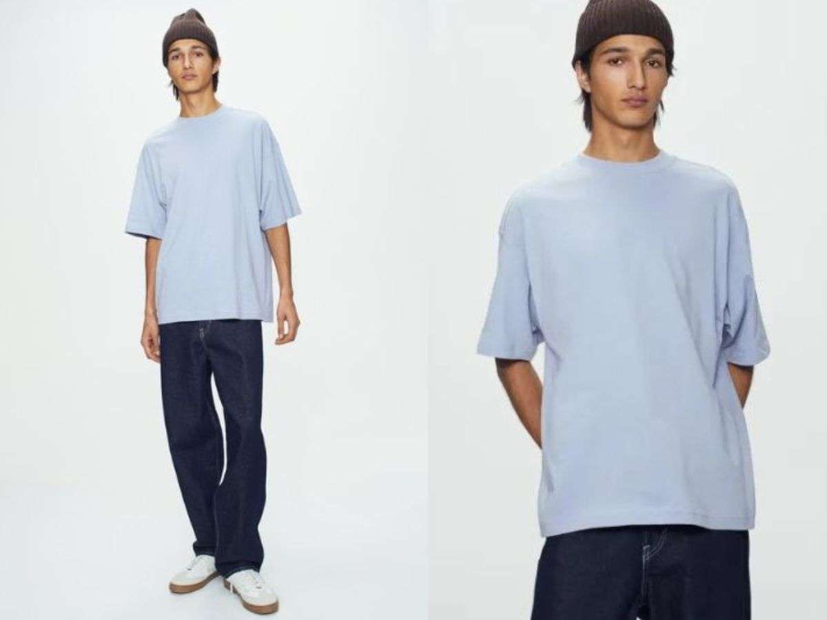Áo thun trơn basic + quần jeans nam lưng thun