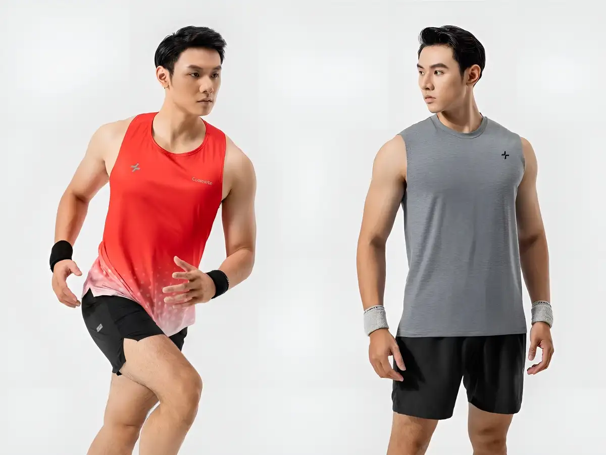 Phối áo tank top với quần short đi tập