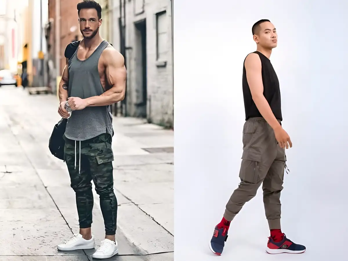 Phối áo tanktop cùng quần jogger