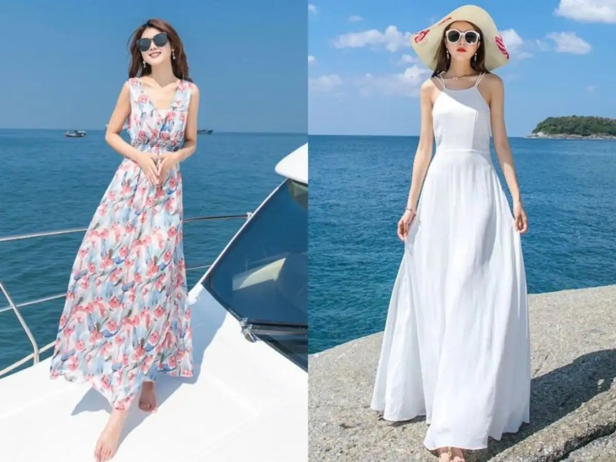 Váy maxi là lựa chọn hoàn hảo cho những ngày hè hoặc những chuyến đi biển