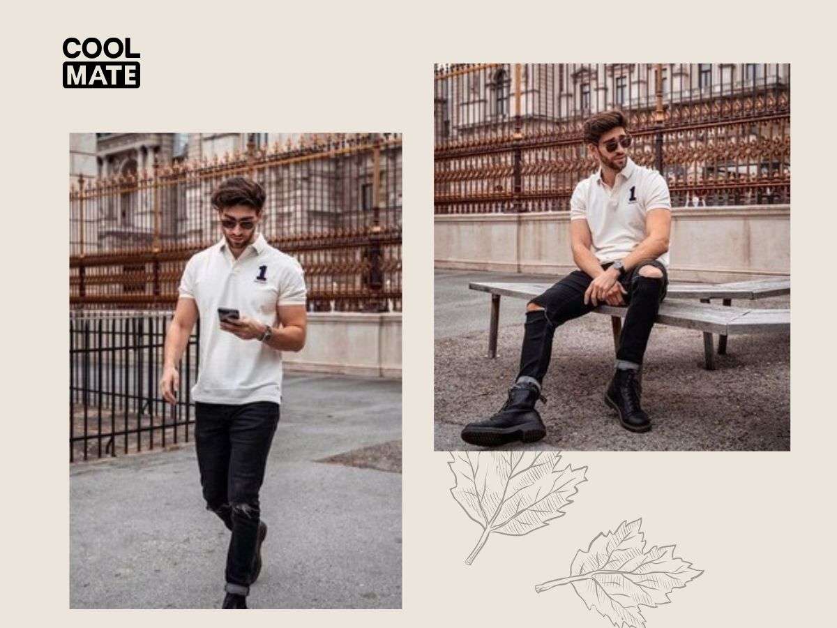 Jean rách + polo vừa lịch sự vừa trẻ trung