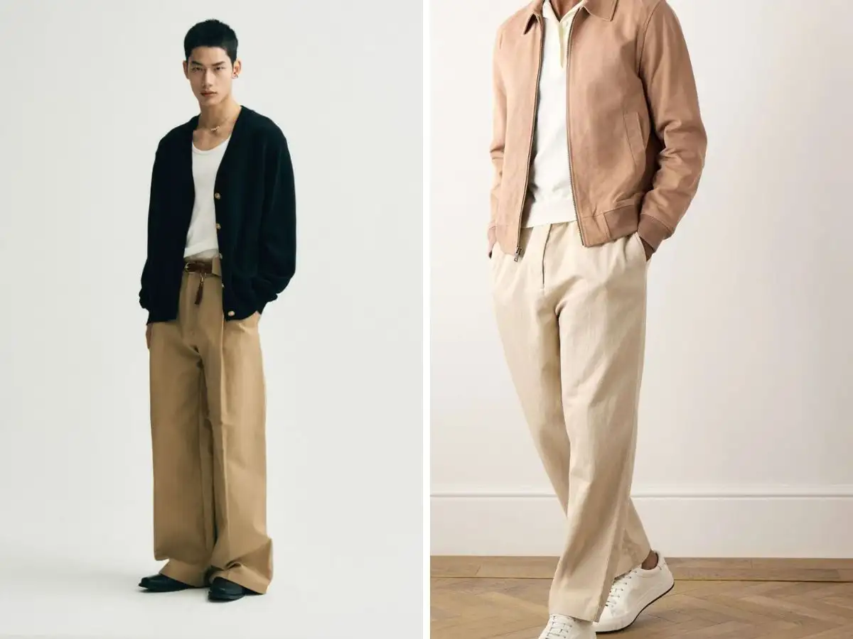 Quần kaki ống suông, lý tưởng cho những ngày thời tiết se lạnh với phong cách streetwear
