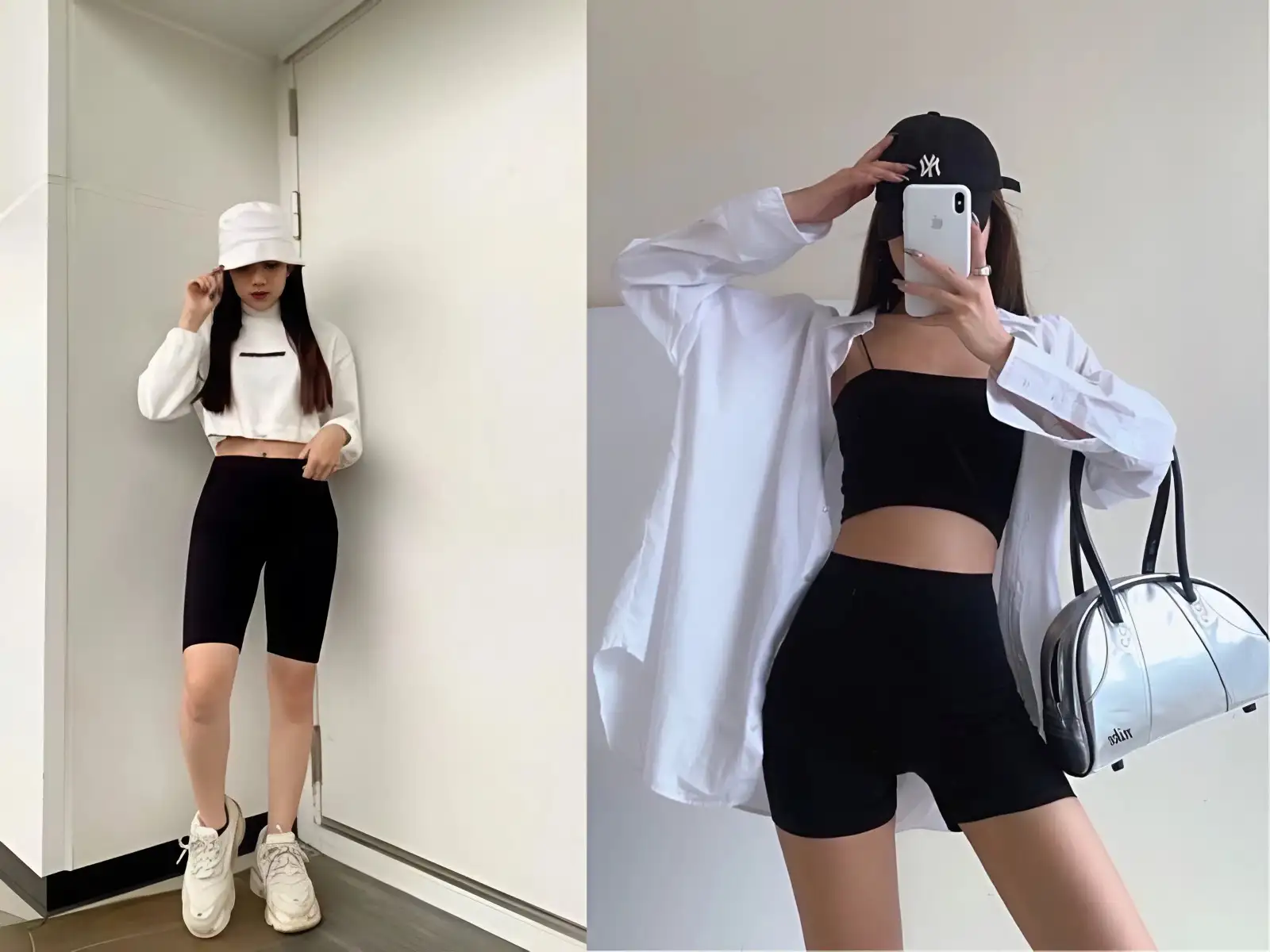 Giải pháp làm mát: Phối đồ với quần legging lửng (capri/bike shorts)
