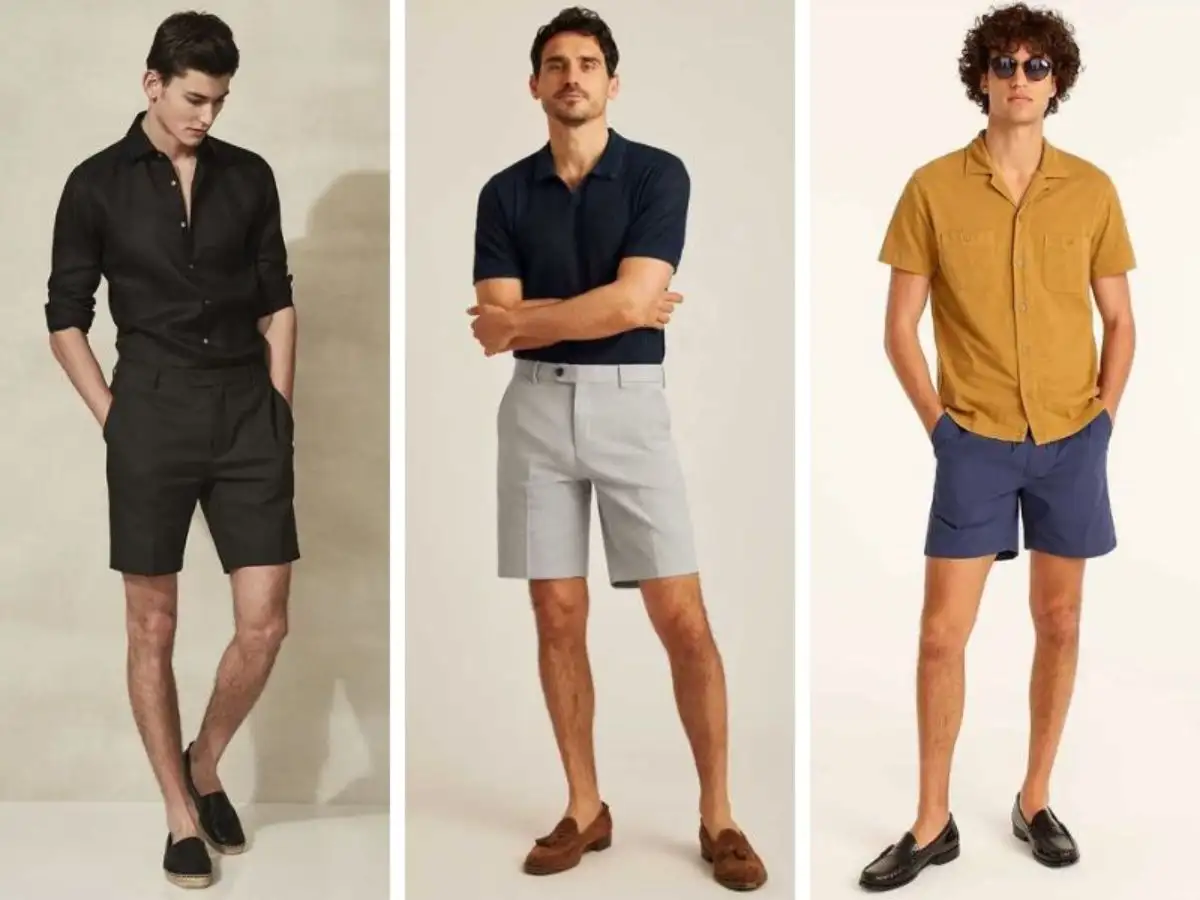 Quần Short + Giày Lười/Mocassins - Kết Hợp Thoải Mái & Thanh Lịch