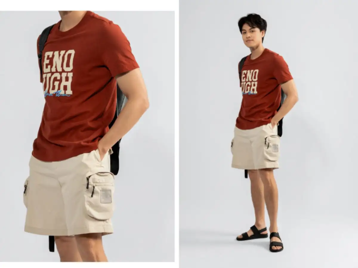 Quần Short Túi Hộp + Áo Thun Trơn - Phong Cách Phủi Bụi, Tiện Dụng
