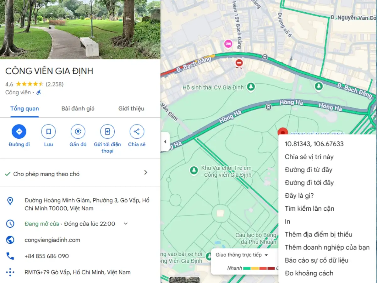 Đặt điểm xuất phát cho lộ trình của bạn