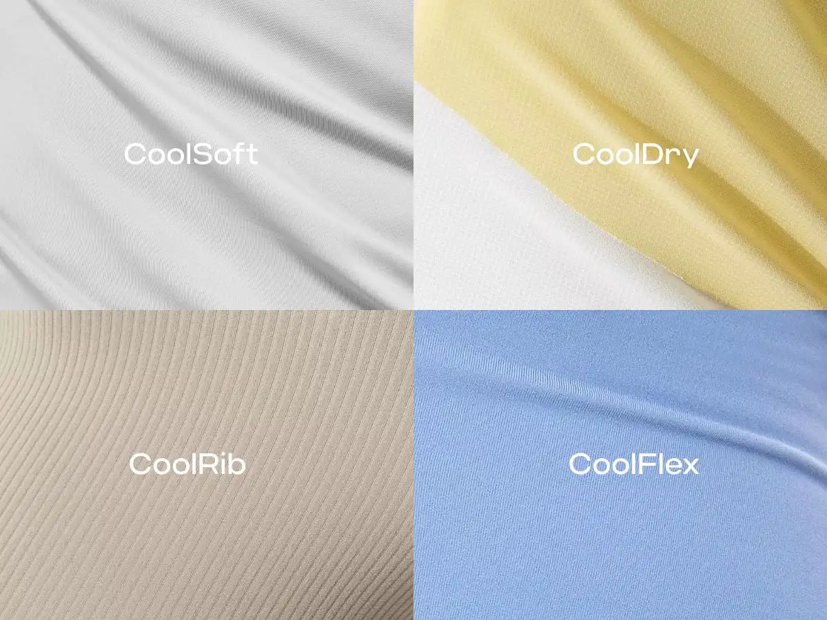Các chất liệu áo bra thể thao Coolmate với công nghệ vải hiện đại, hỗ trợ tối ưu khi tập luyện.