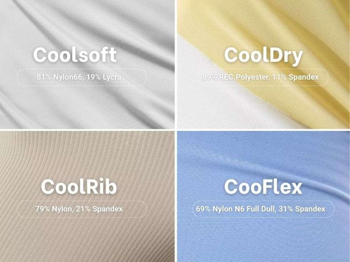 Hình 5: Các loại chất liệu phổ biến có mặt trong sản phẩm quần nữ tại Coolmate