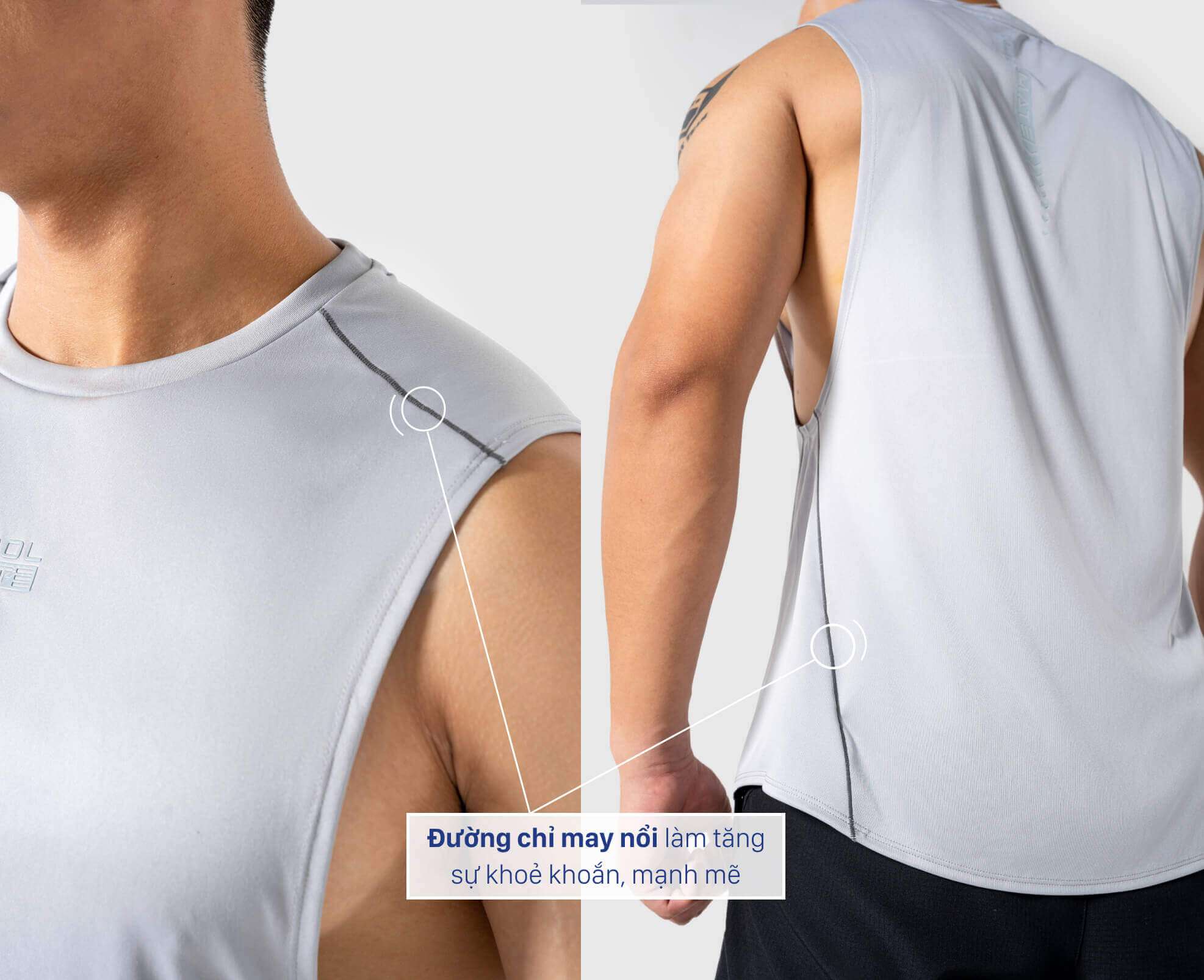 Chi tiết đường may nổi làm tăng sự khỏe khoắn, mạnh mẽ