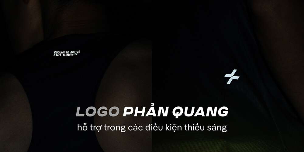 Chi tiết logo phản quang trên áo hỗ trợ an toàn khi thiếu sáng
