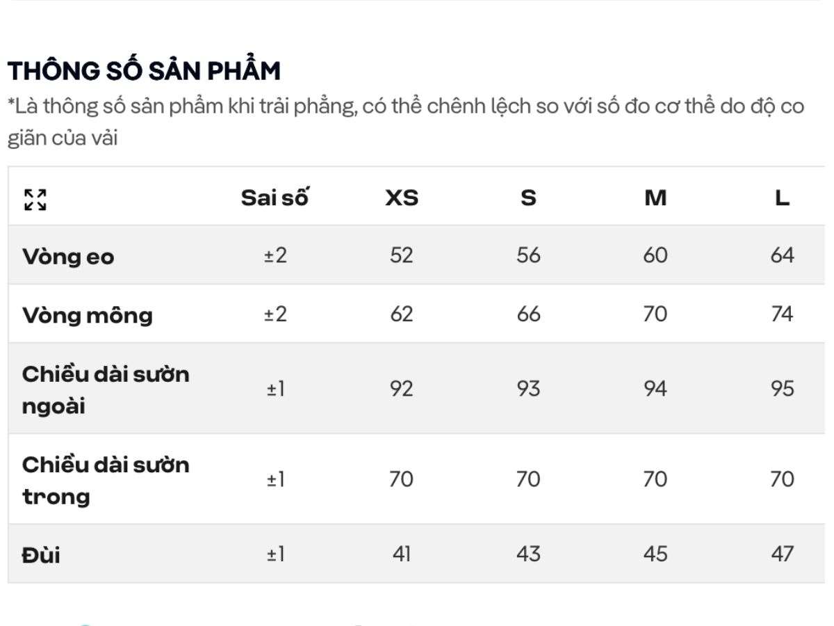 Để giúp bạn có lựa chọn chính xác nhất, Coolmate đã xây dựng bảng size riêng dựa trên số đo thực tế của người Việt