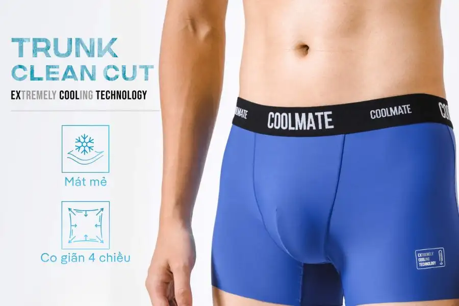 Combo 2 Quần Lót Nam Trunk Clean Cut, mát lạnh, co giãn 4 chiều, thoải mái