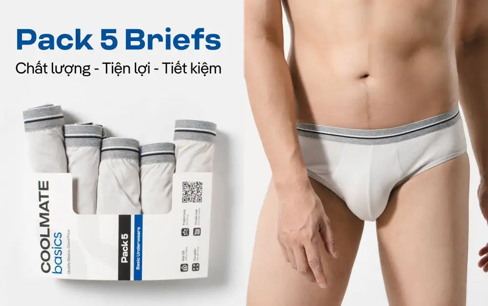 Pack 5 quần lót tiện lợi
