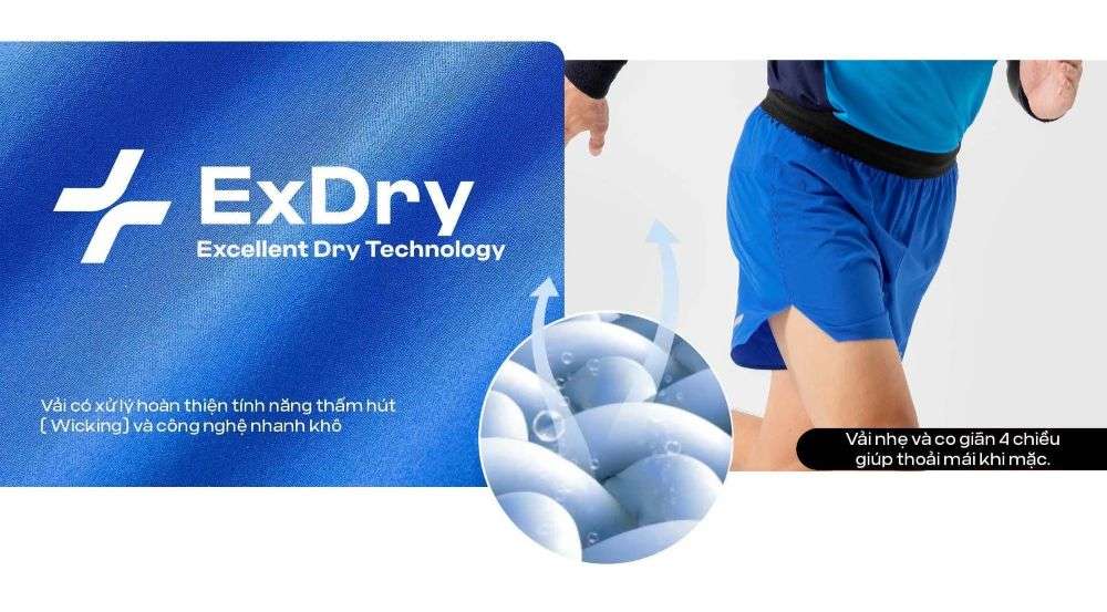Công nghệ Ex-Dry đồng hạnh cùng bạn trên mọi cuộc chạy