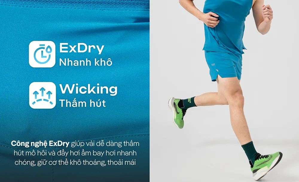 Công nghệ Ex-Dry thoáng mát nhanh khô