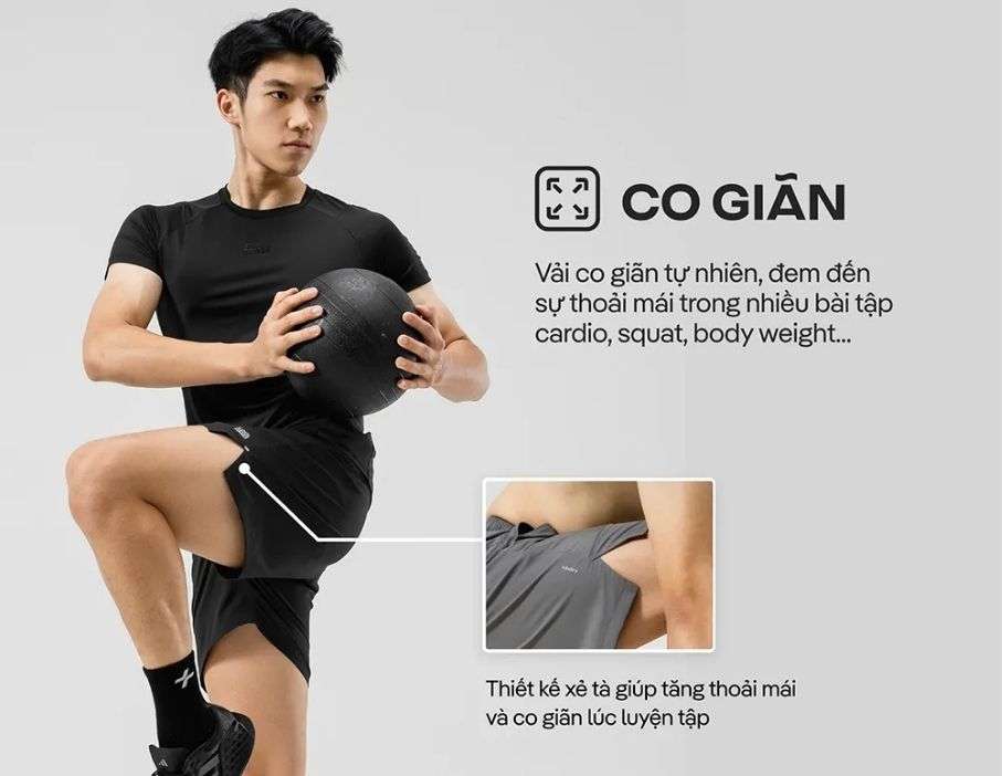 Quần gym đa năng: tập tạ, HIIT, crossfit, bóng rổ