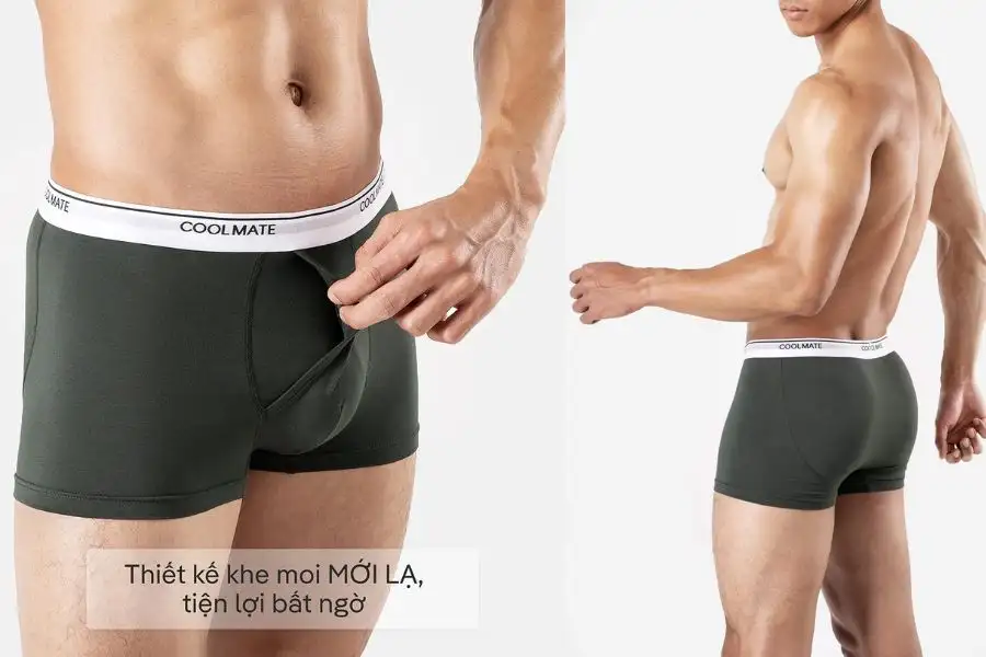 Quần Lót Nam Trunk, dáng ôm vừa vặn, thiết kế khe moi độc đáo