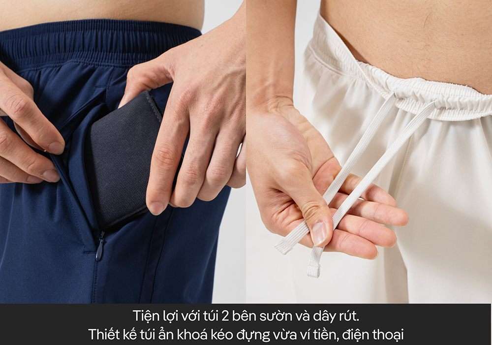 dây rút và túi quần tiện lợi