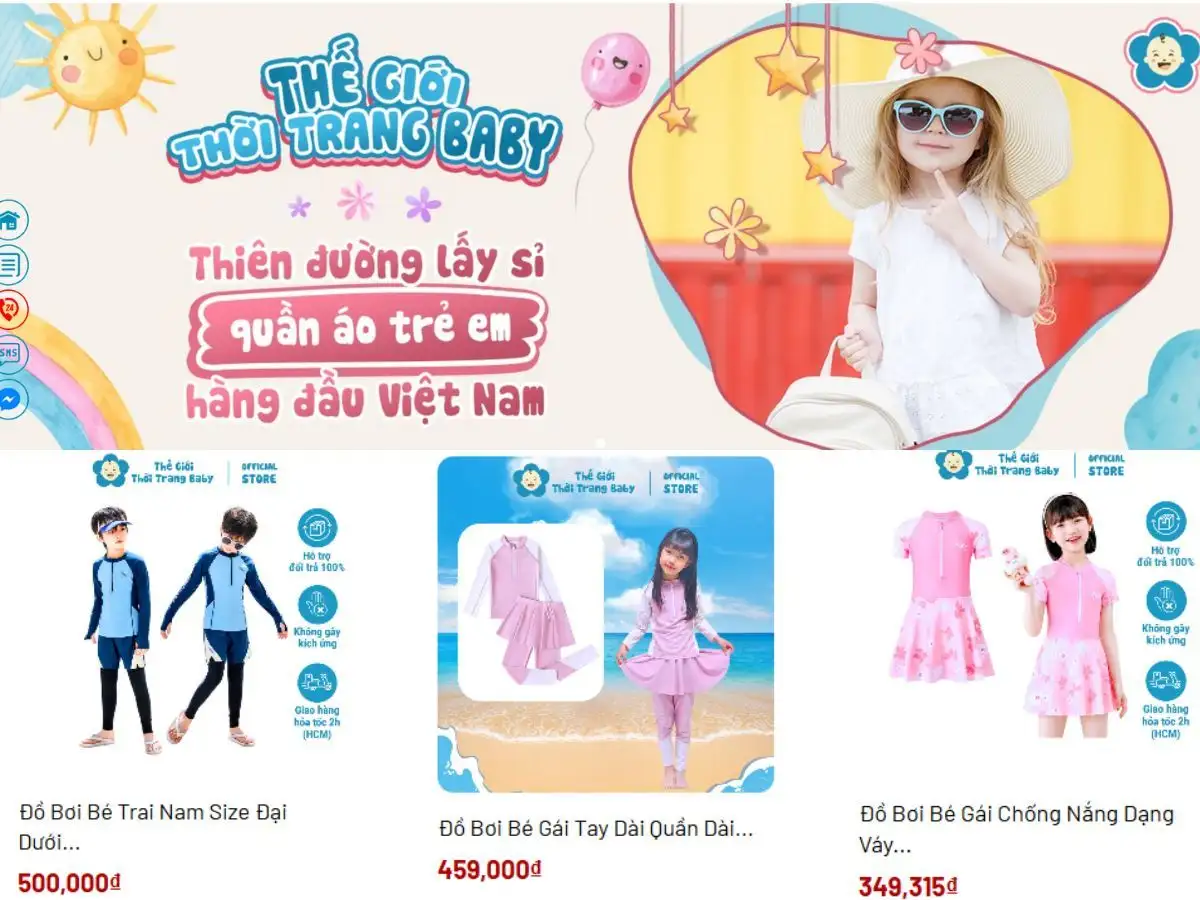 Mua đồ bơi tại Thế giới thời trang Baby