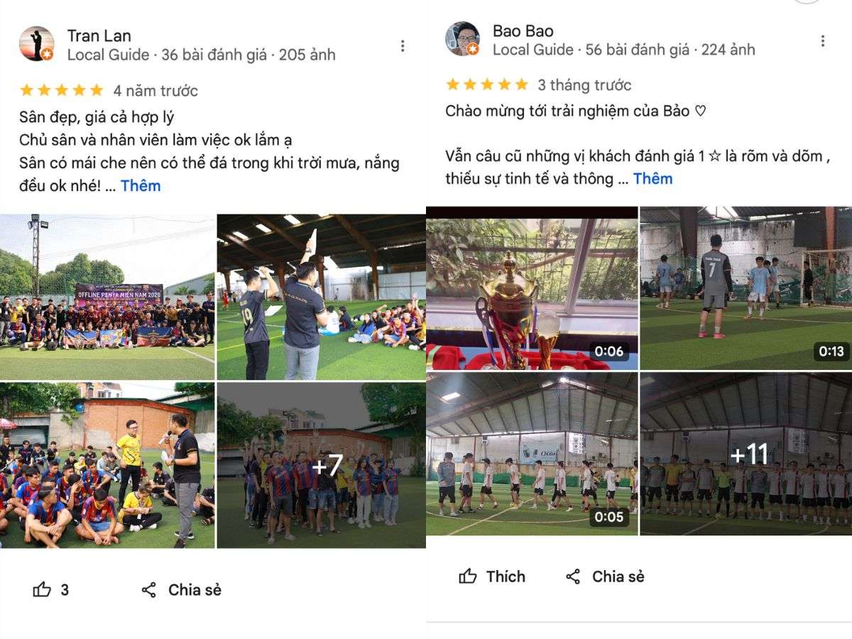 Review chân thực từ người chơi về sân K34