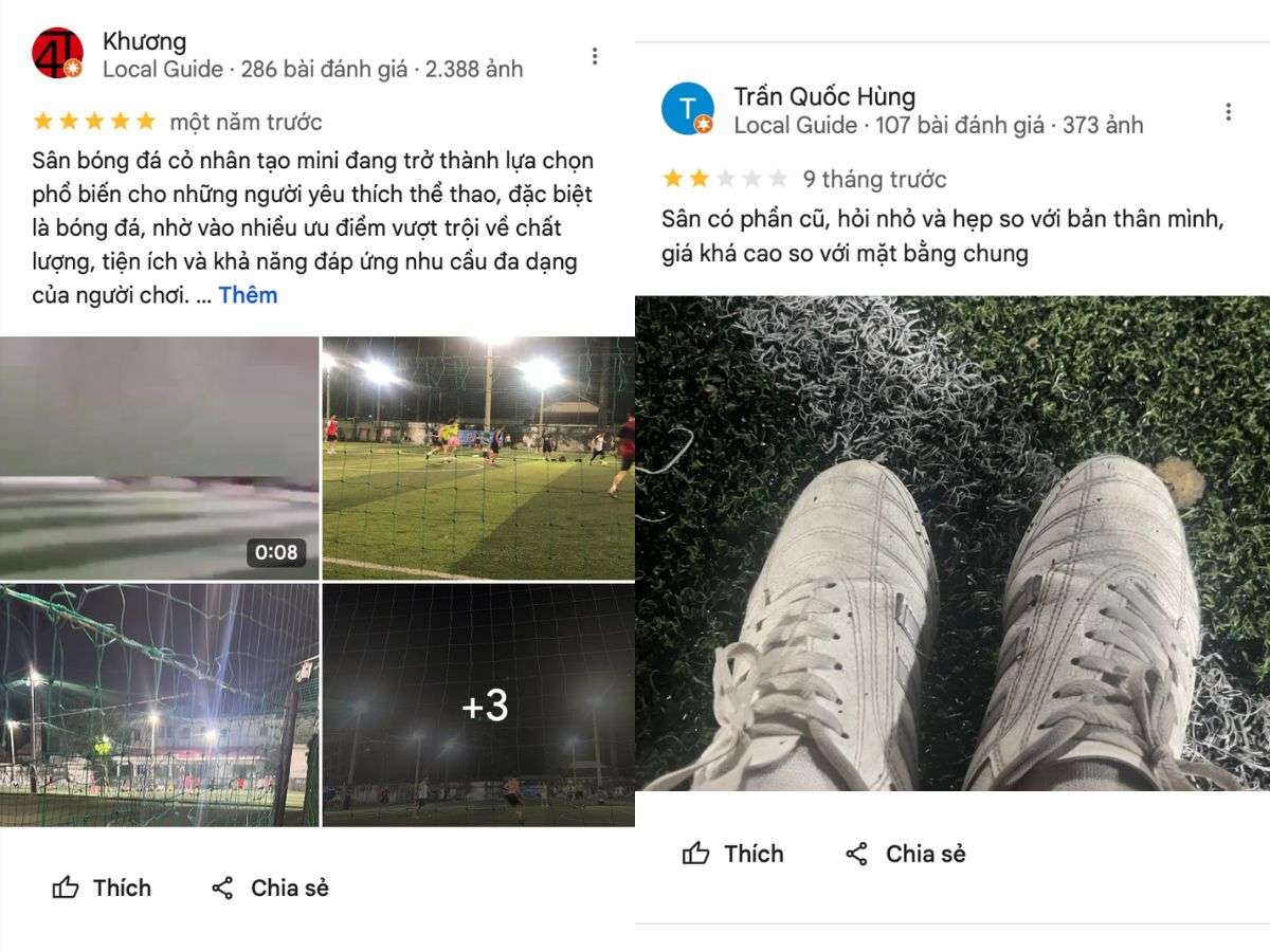 Đánh giá thực tế về sân bóng Đào Duy Anh