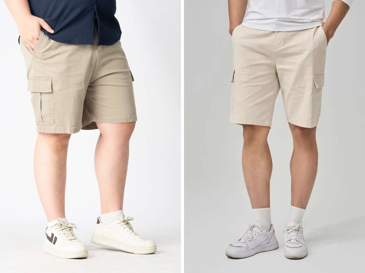 Nên chọn các quần short nam big size có dáng suông để che khuyết điểm 