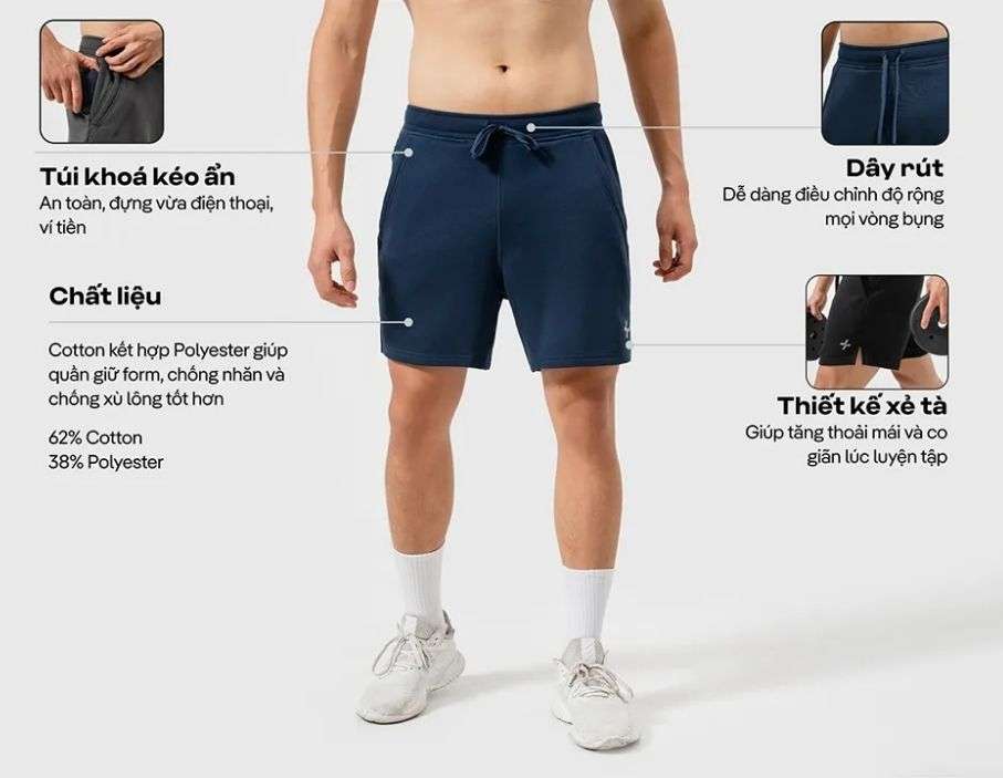 Thiết kế tiện lợi: dây rút, túi ẩn, xẻ tà